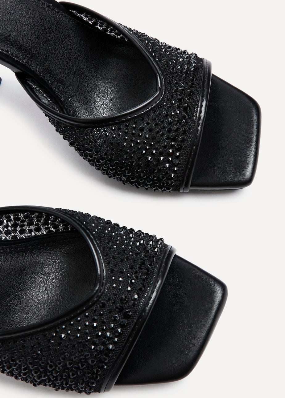 Linzi Erica Black Faux Leather Stiletto Heel