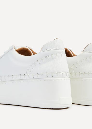 Linzi Harlem White Faux Leather Platform Trainer