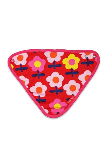 Toby Tiger Organic Pink Flower Print Dribble Bib