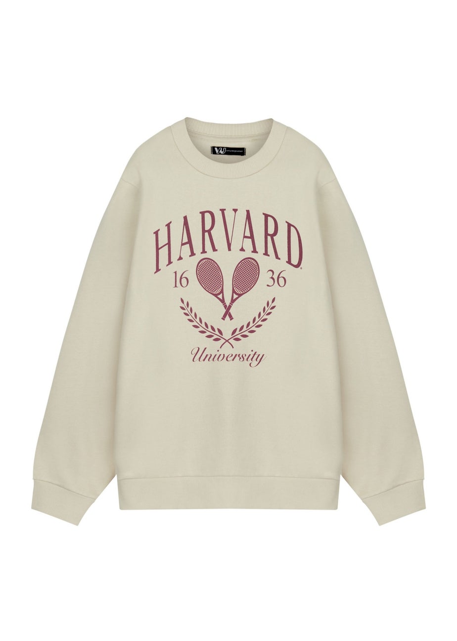 Harvard Unisex Beige Tennis Sweatshirt