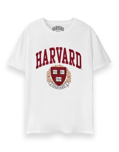 Vanilla Underground Harvard Unisex White Crest Logo Short Sleeved T-Shirt 