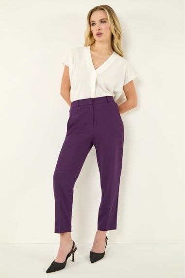 Roman Plum Short Straight Leg Stretch Trouser