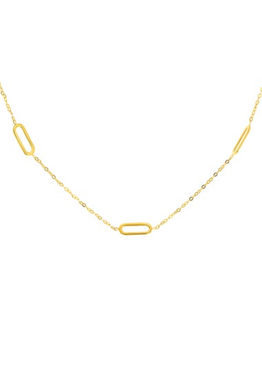 Golden Moments 9ct Yellow Gold Three Paper Adjustable Chain (12mm X 5mm)