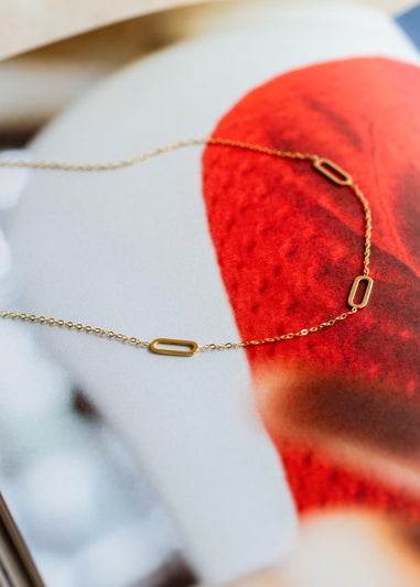 Golden Moments 9ct Yellow Gold Three Paper Adjustable Chain (12mm X 5mm)