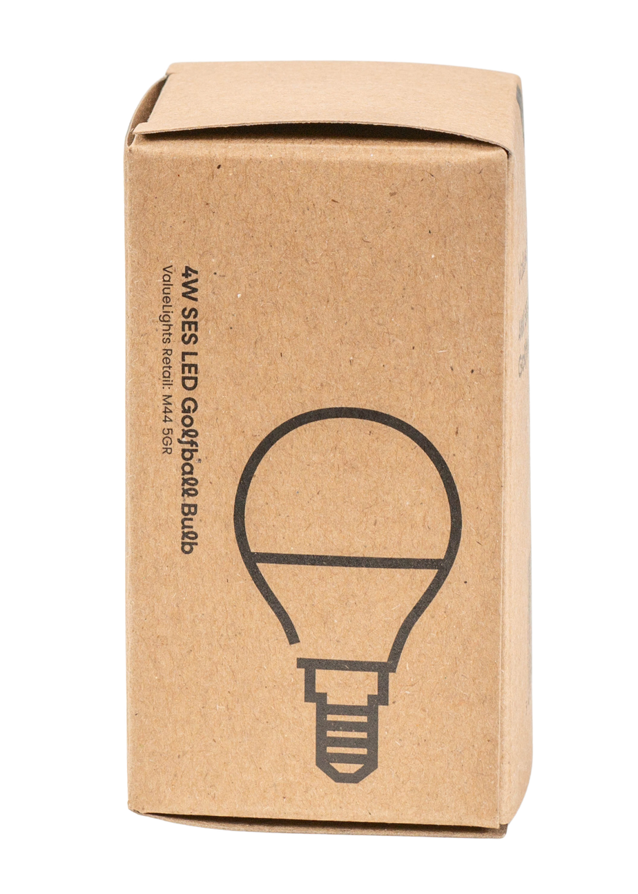 ValueLights 6 Pack E14 Golfball LED 4W Cool White 6500K Light Bulbs (8cm x 4.5cm x 4.5cm)