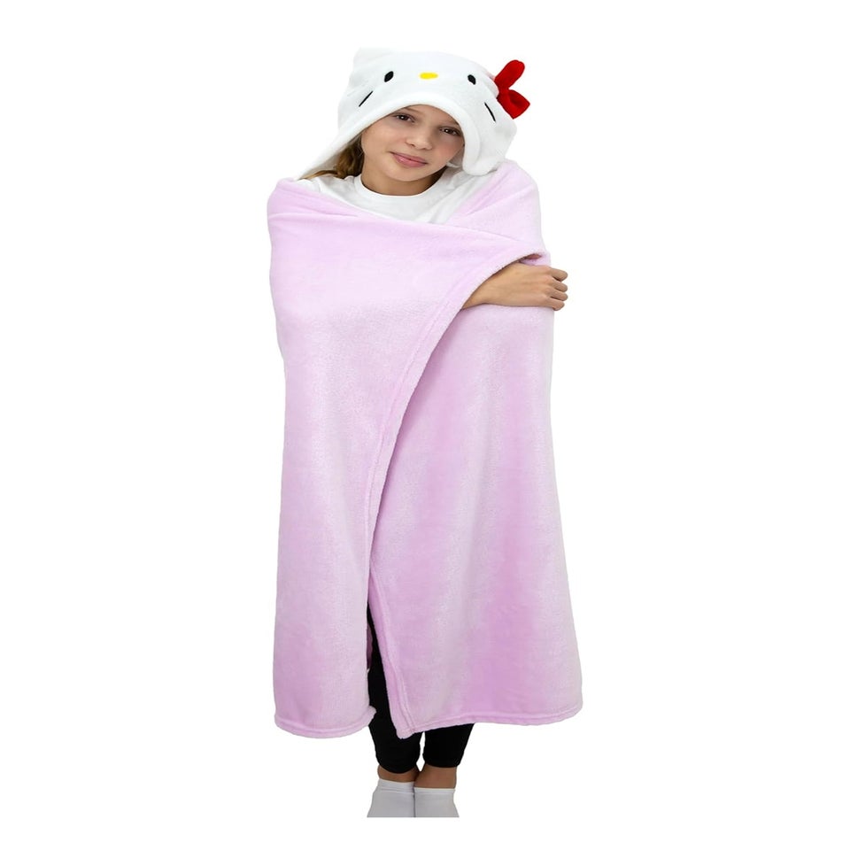 Hello Kitty Pink 3D Hooded Wearable Throw