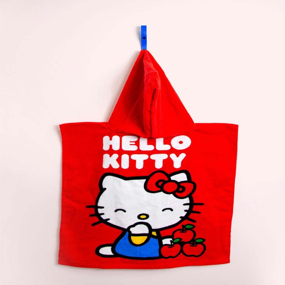 Hello Kitty Red Cheeky Poncho Towel