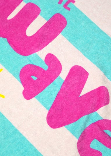 Peppa Pig Multi Colour Waves Poncho Towel