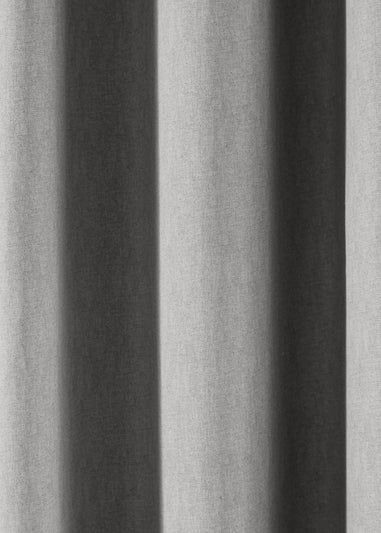 Fusion Cannes Woven Silver Eyelet Curtains