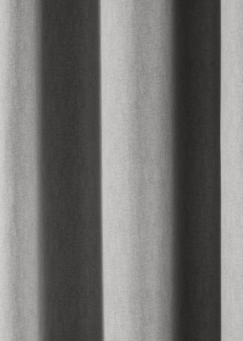 Fusion Cannes Woven Silver Eyelet Curtains