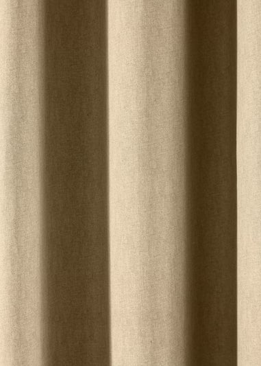 Fusion Cannes Woven Natural Eyelet Curtains