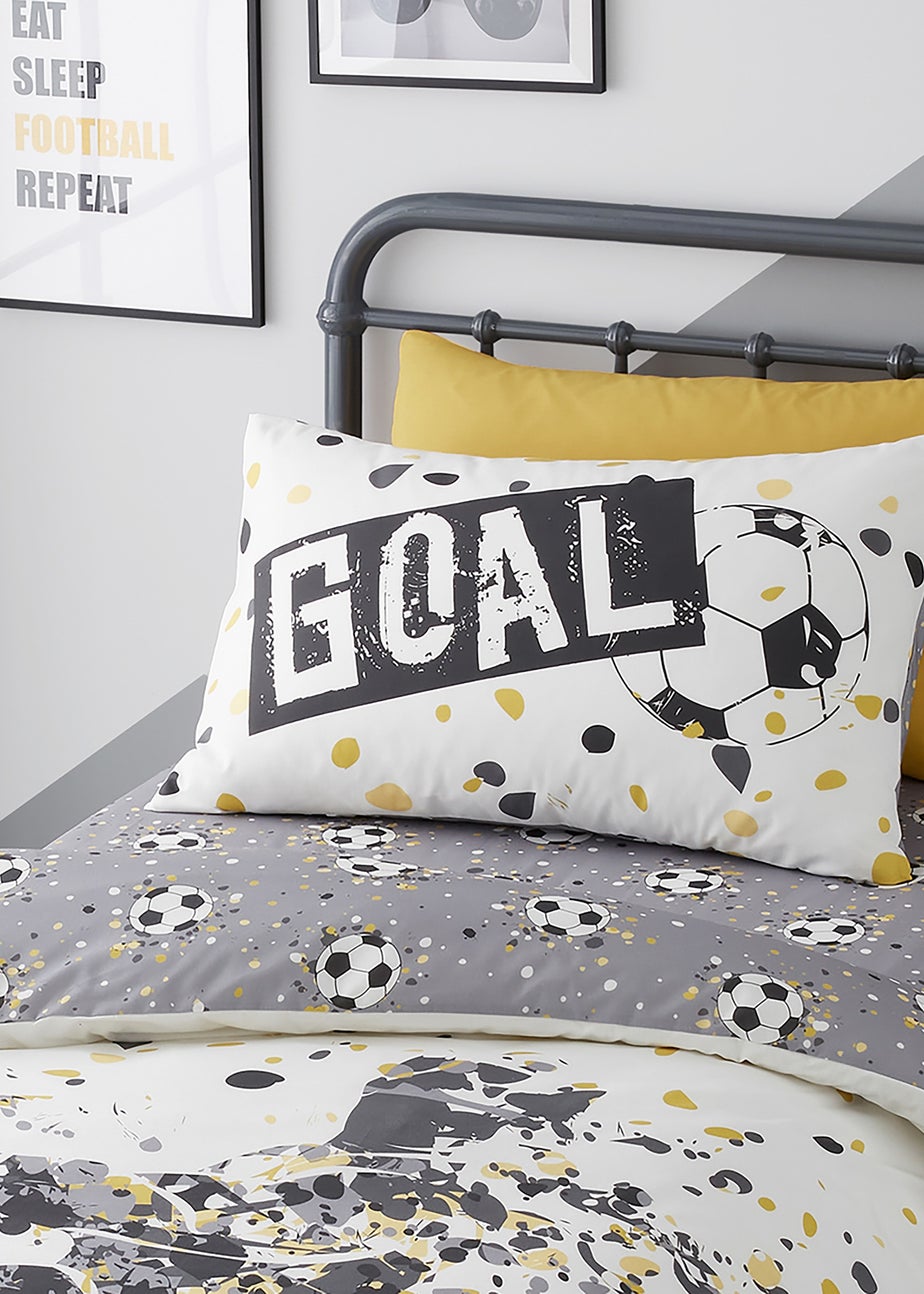 Bedlam Goal Reversible Gold Duvet Cover Set