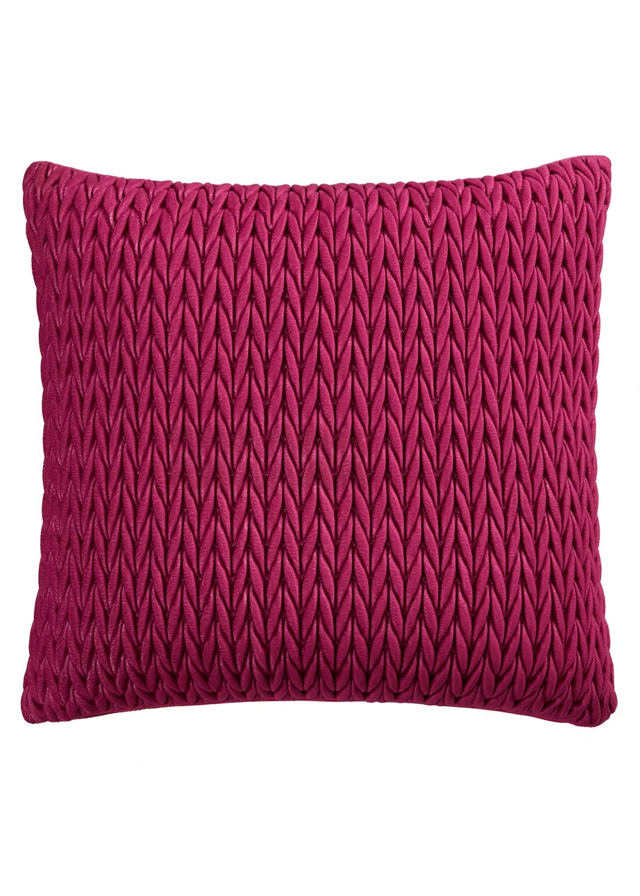 Fuschia Pink Flat Velvet Cushion Cover - Custom Size, Tailor Made, Cover Only