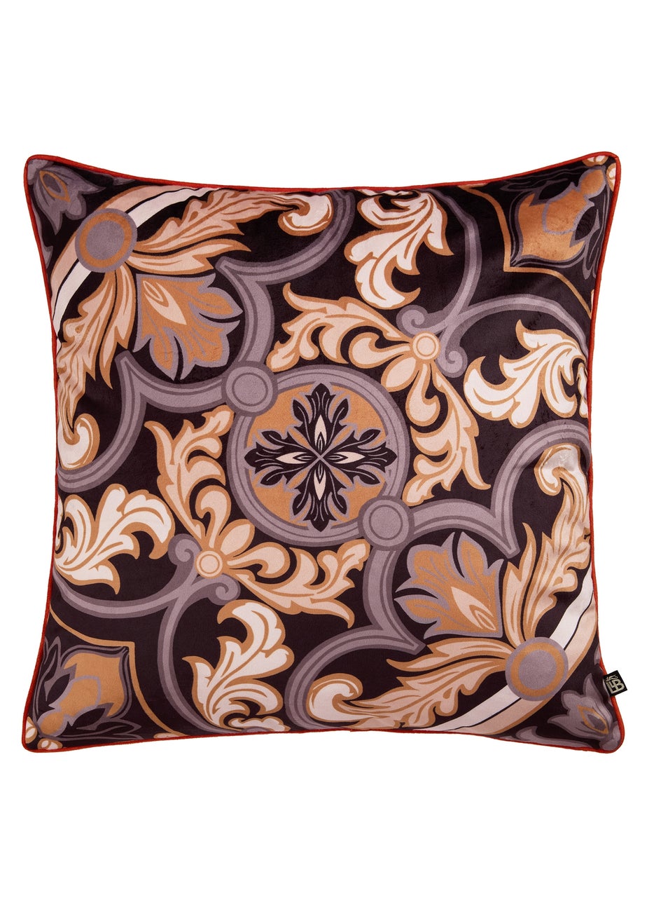 Laurence Llewelyn-Bowen Festivo Velvet Black Filled Cushion