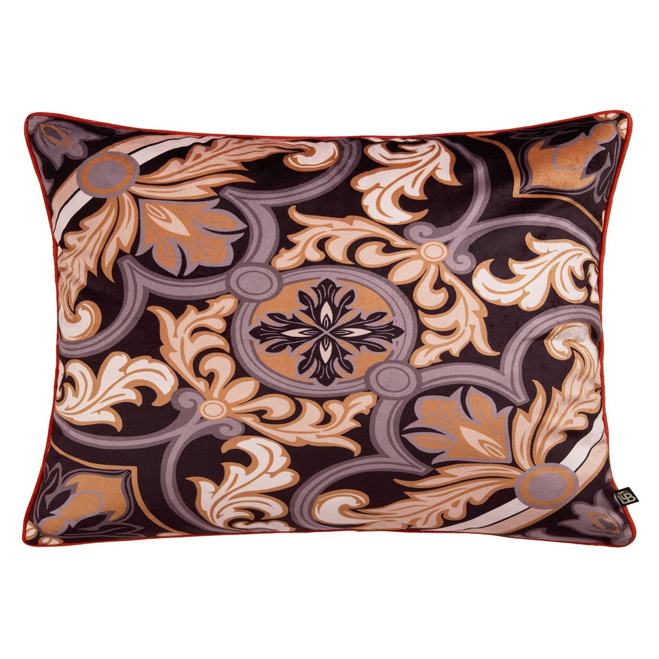 Laurence Llewelyn-Bowen Festivo Velvet Black Filled Cushion