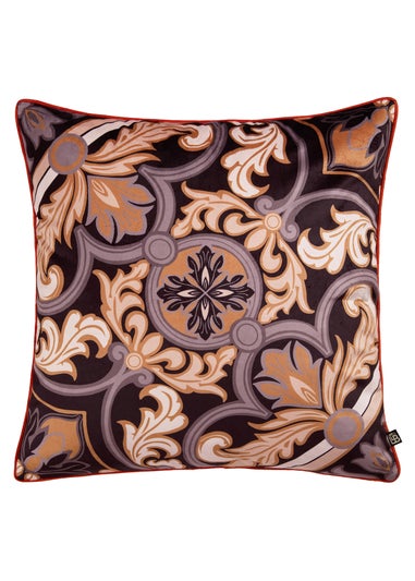 Laurence Llewelyn-Bowen Festivo Velvet Black Filled Cushion