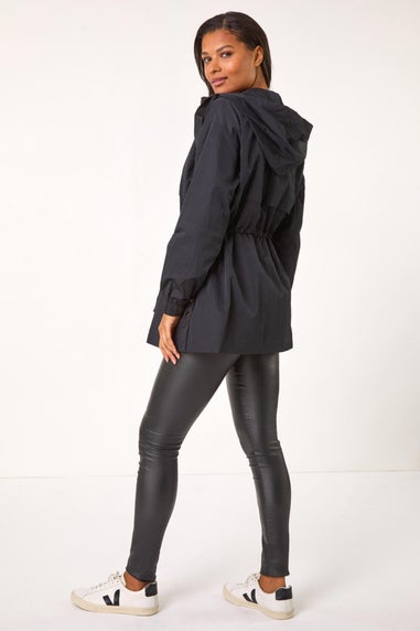Roman Black Shower Resistant Rain Jacket
