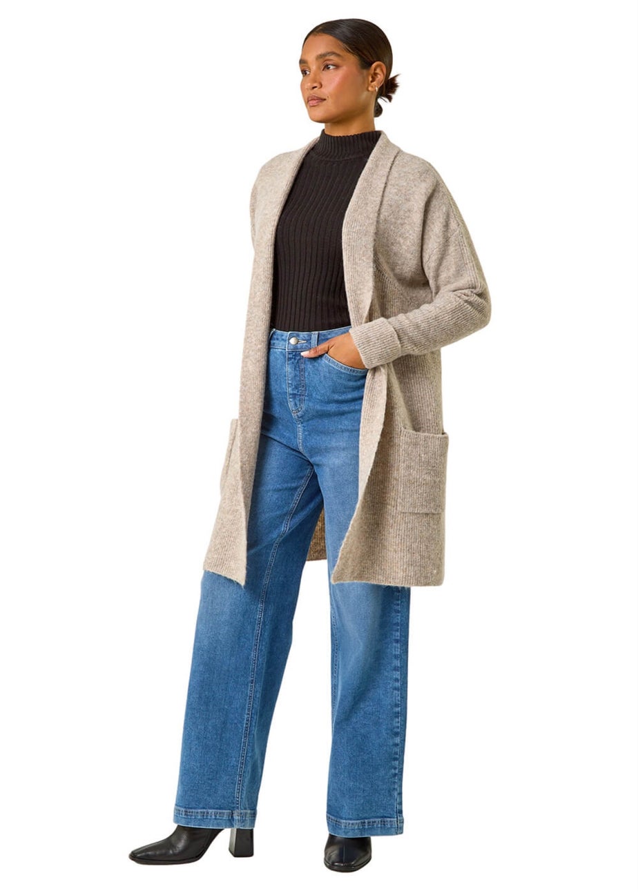 Roman Mocha Pocket Knit Cardigan