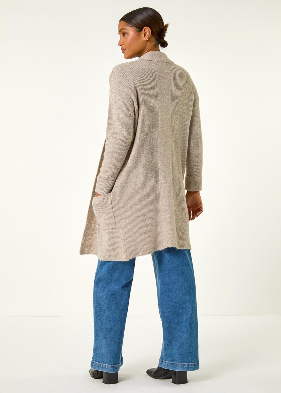 Roman Mocha Pocket Knit Cardigan