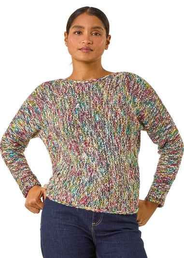 Roman Multi Patterned Tape Yarn Knit Jumper