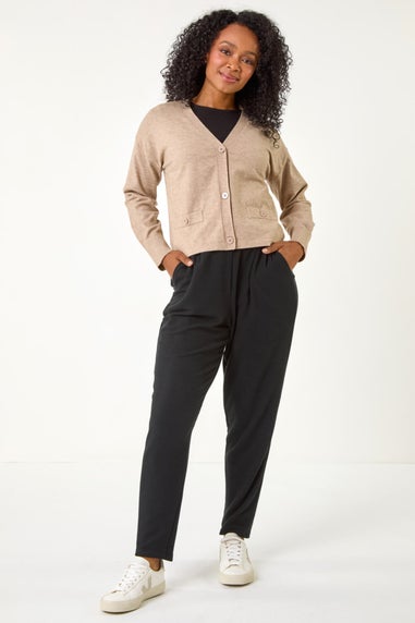 Roman Stone Petite Buttoned Knit Cardigan