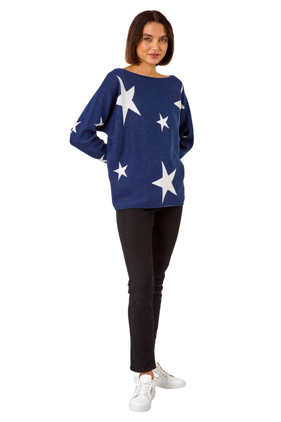Roman Navy Star Jacquard Jumper