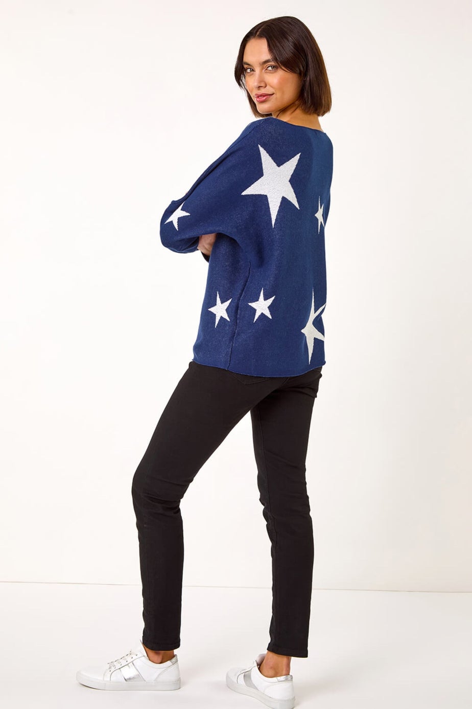 Roman Navy Star Jacquard Jumper