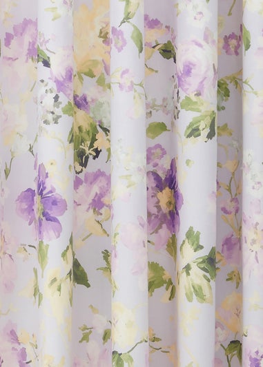 Dreams & Drapes Design Flourette Lined Lilac Eyelet Curtains
