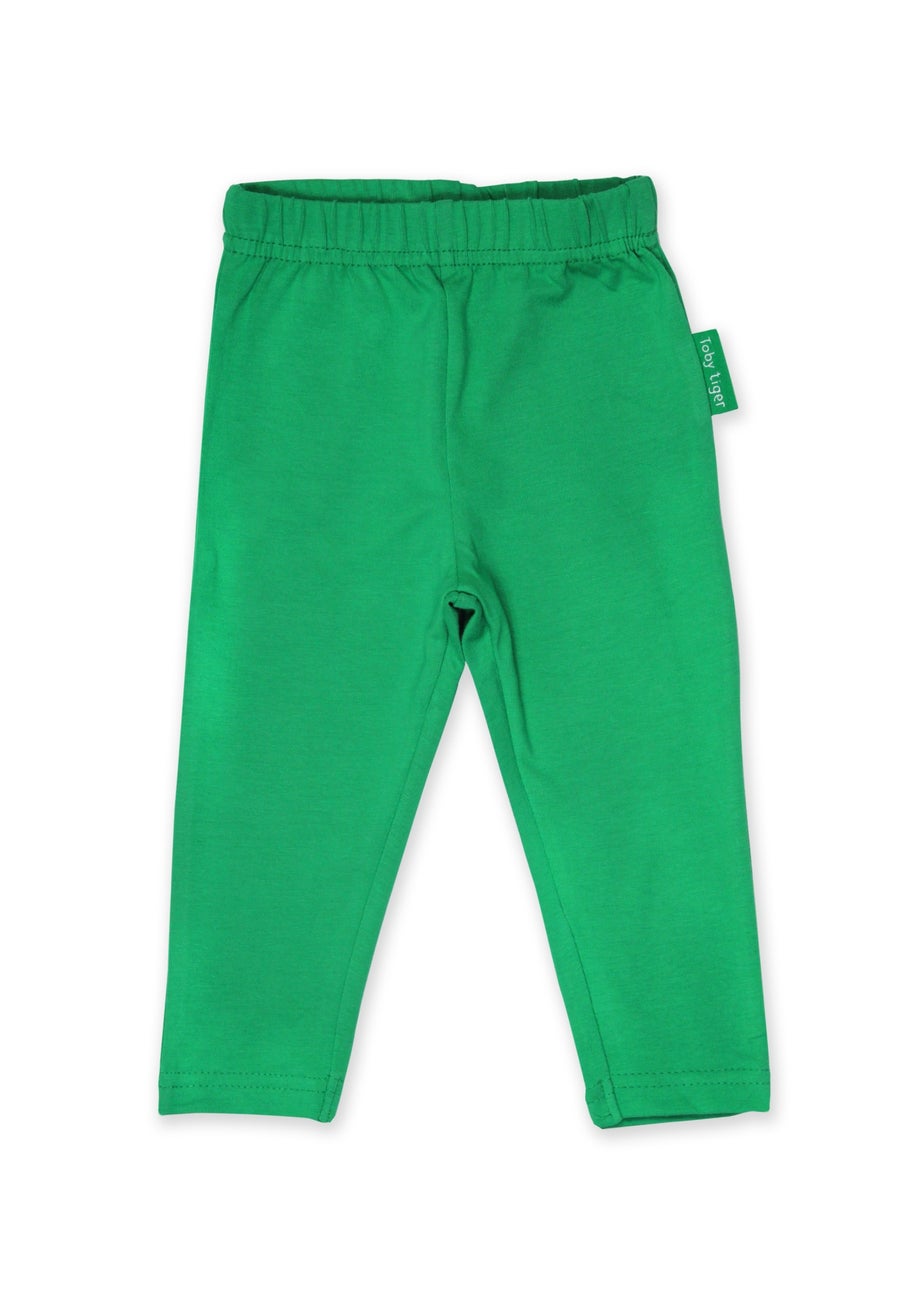 Toby Tiger Organic Green Basic Leggings (6 months - 8 years)
