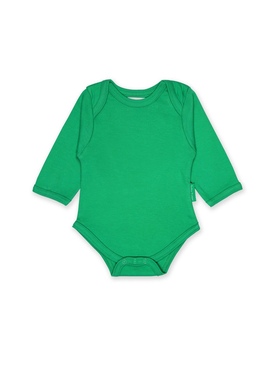 Toby Tiger Organic Green Basic Long-Sleeved Baby Body (Newborn - 12 months)
