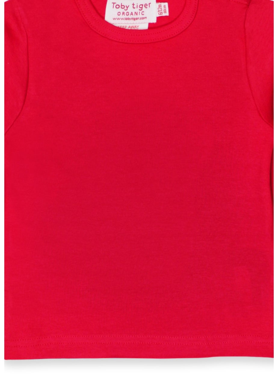 Toby Tiger Organic Red Basic Long-Sleeved T-Shirt (6 months - 8 years)