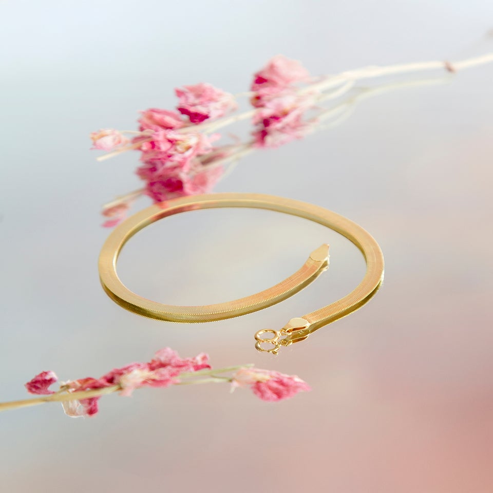 Golden Moments 9ct Yellow Gold 3mm 35 Herringbone Bracelet