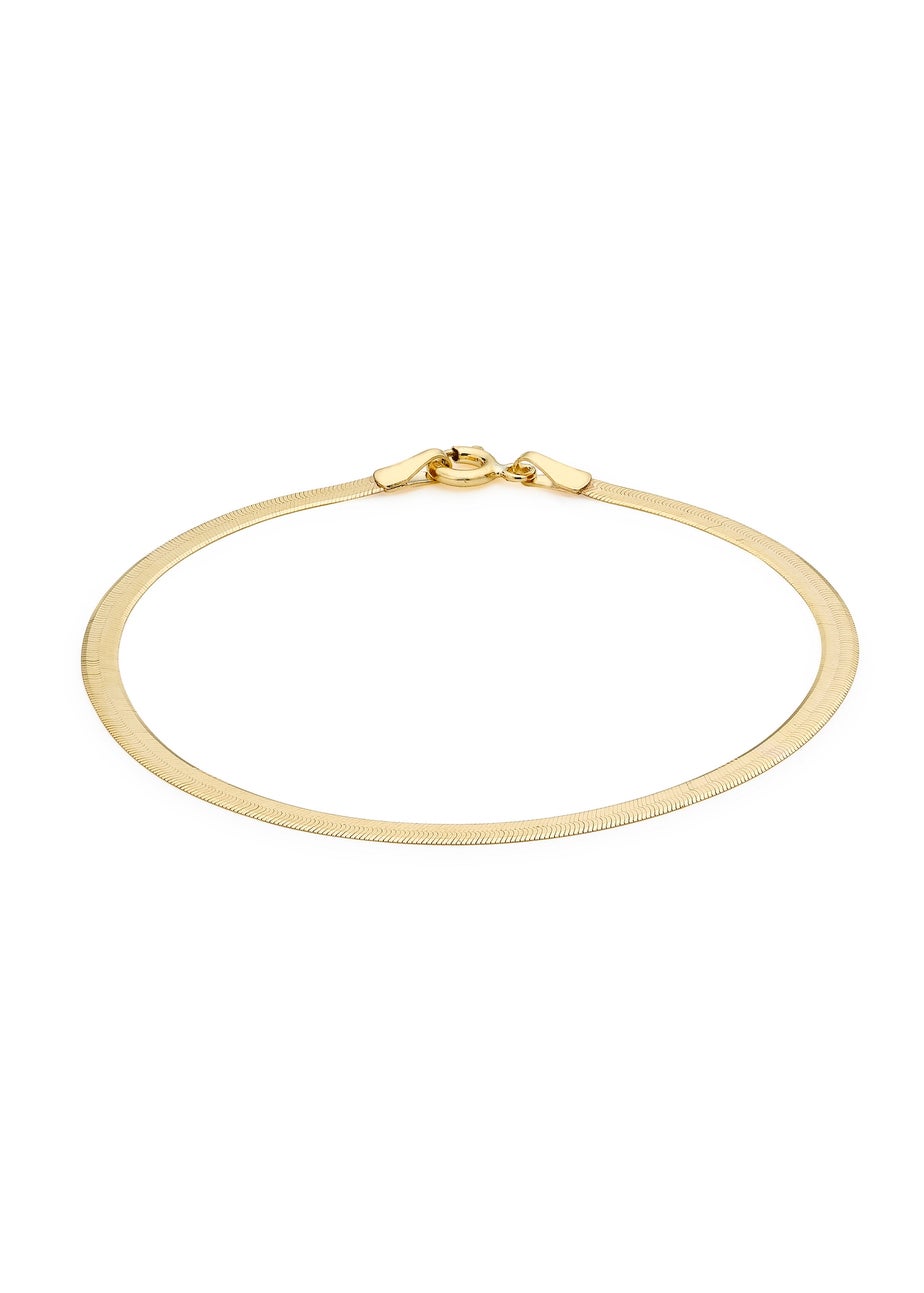 Golden Moments 9ct Yellow Gold 3mm 35 Herringbone Bracelet