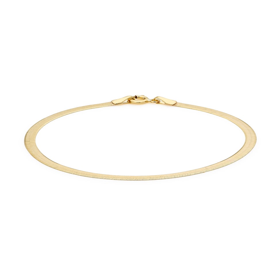 Golden Moments 9ct Yellow Gold 3mm 35 Herringbone Bracelet