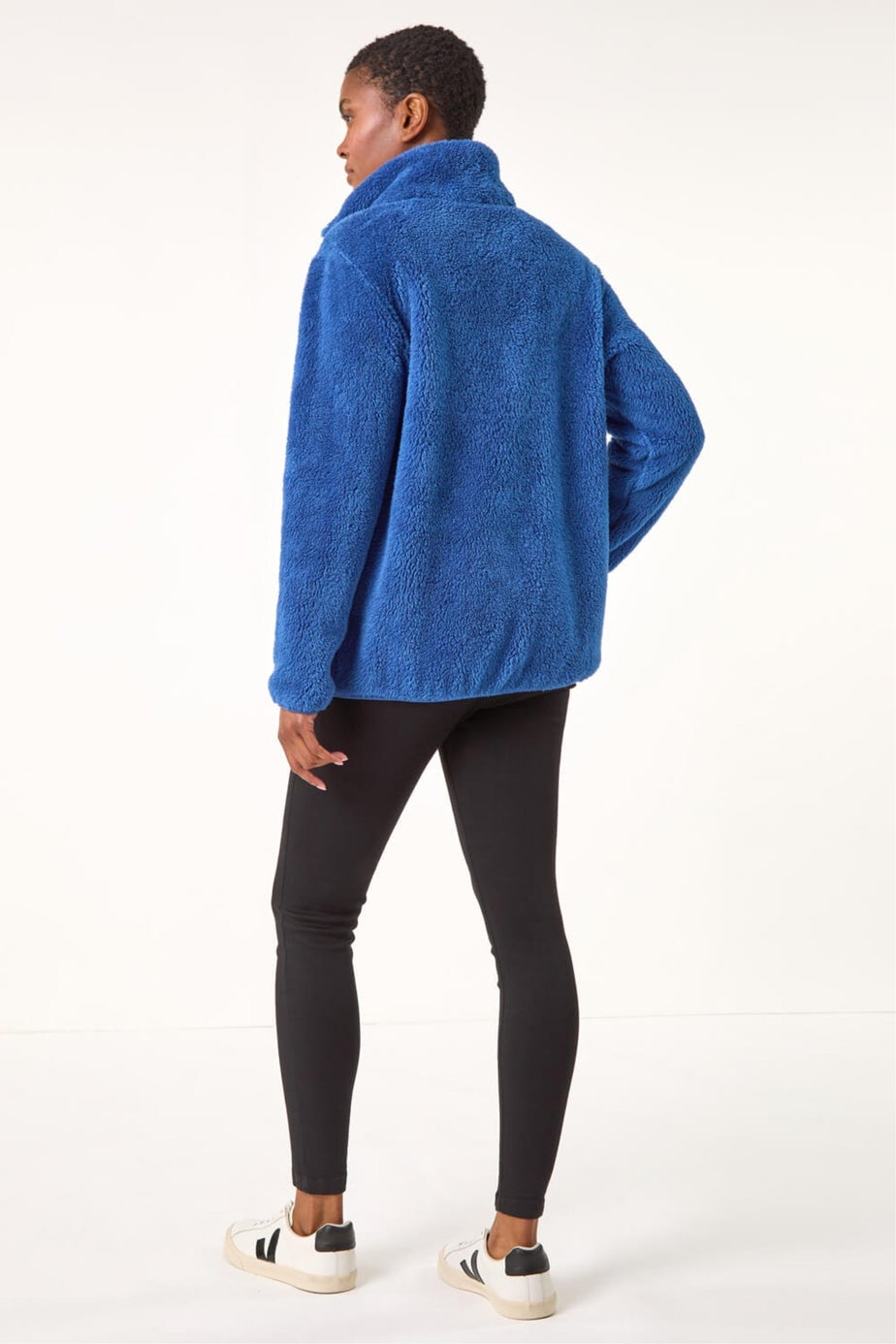 Roman Royal Blue Soft Sherpa Fleece Jacket