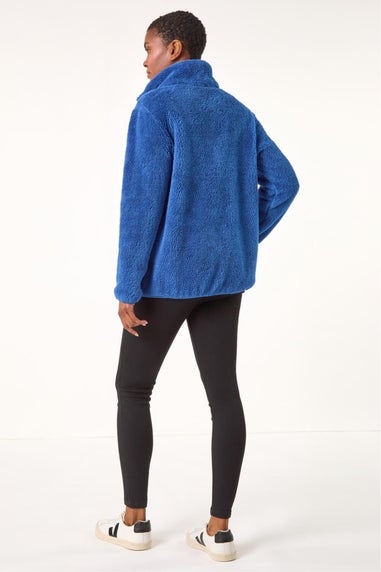 Roman Royal Blue Soft Sherpa Fleece Jacket