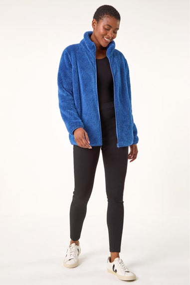 Roman Royal Blue Soft Sherpa Fleece Jacket
