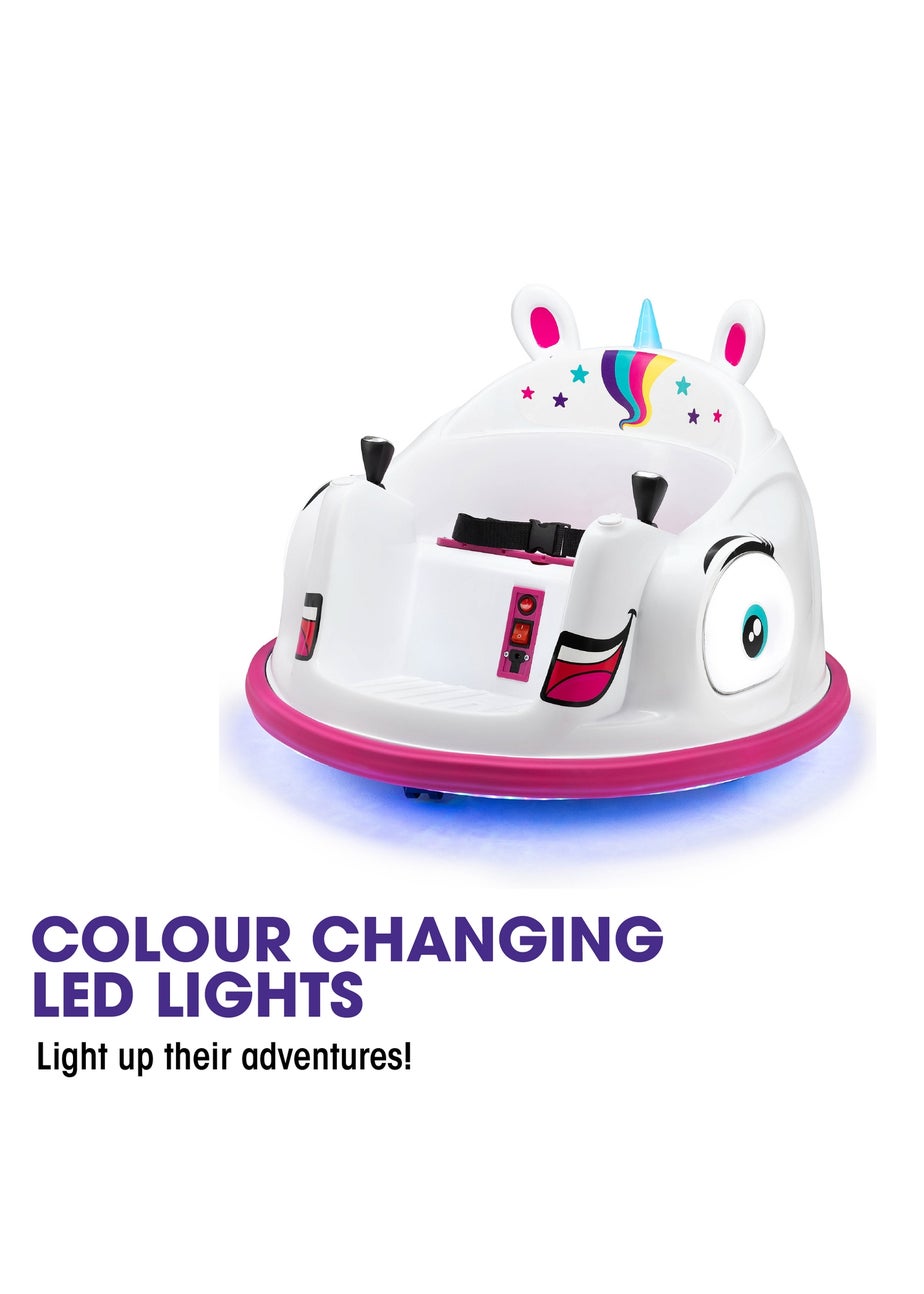 Xootz White Animal Bumper Car Unicorn