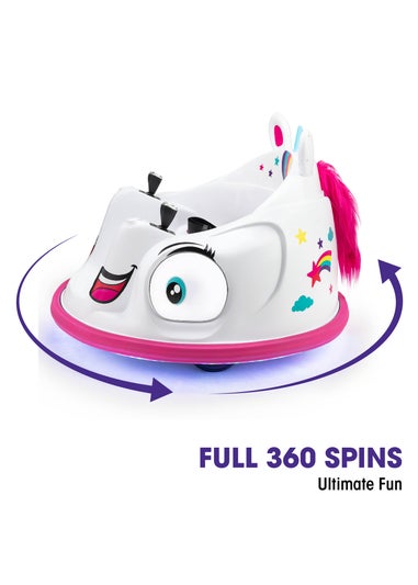 Xootz White Animal Bumper Car Unicorn