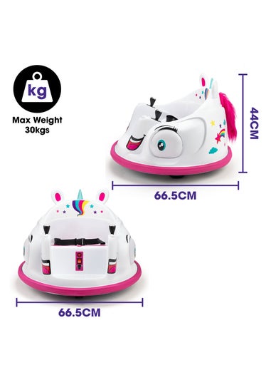 Xootz White Animal Bumper Car Unicorn