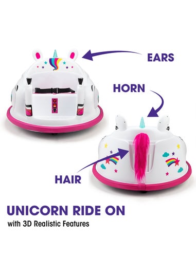 Xootz White Animal Bumper Car Unicorn