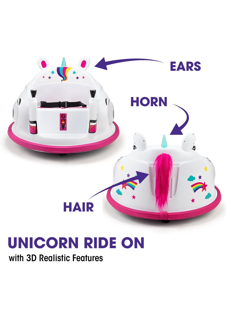 Xootz White Animal Bumper Car Unicorn