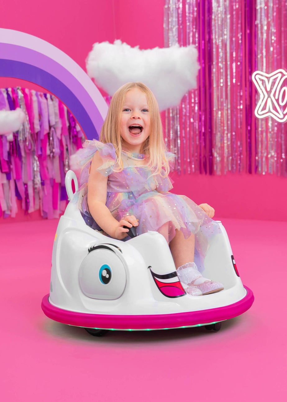 Xootz White Animal Bumper Car Unicorn