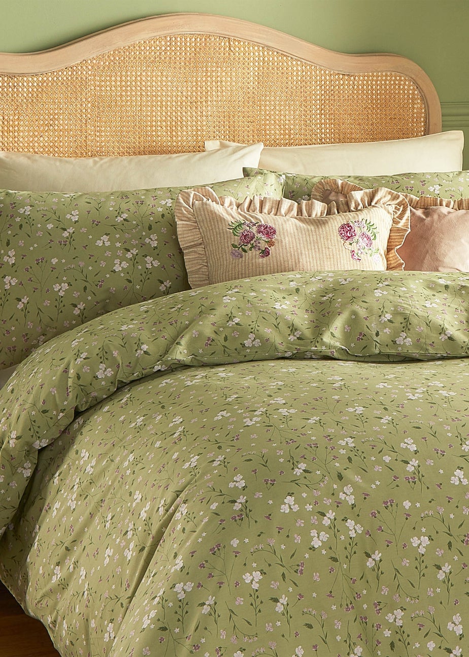 Wylder Bronte Printed Floral Duvet Cover Set Sage