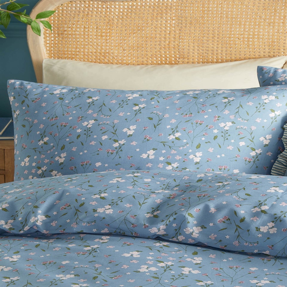 Wylder Bronte Printed Floral Duvet Cover Set Bluebell