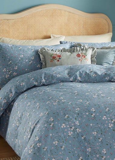 Wylder Bronte Printed Floral Duvet Cover Set Bluebell
