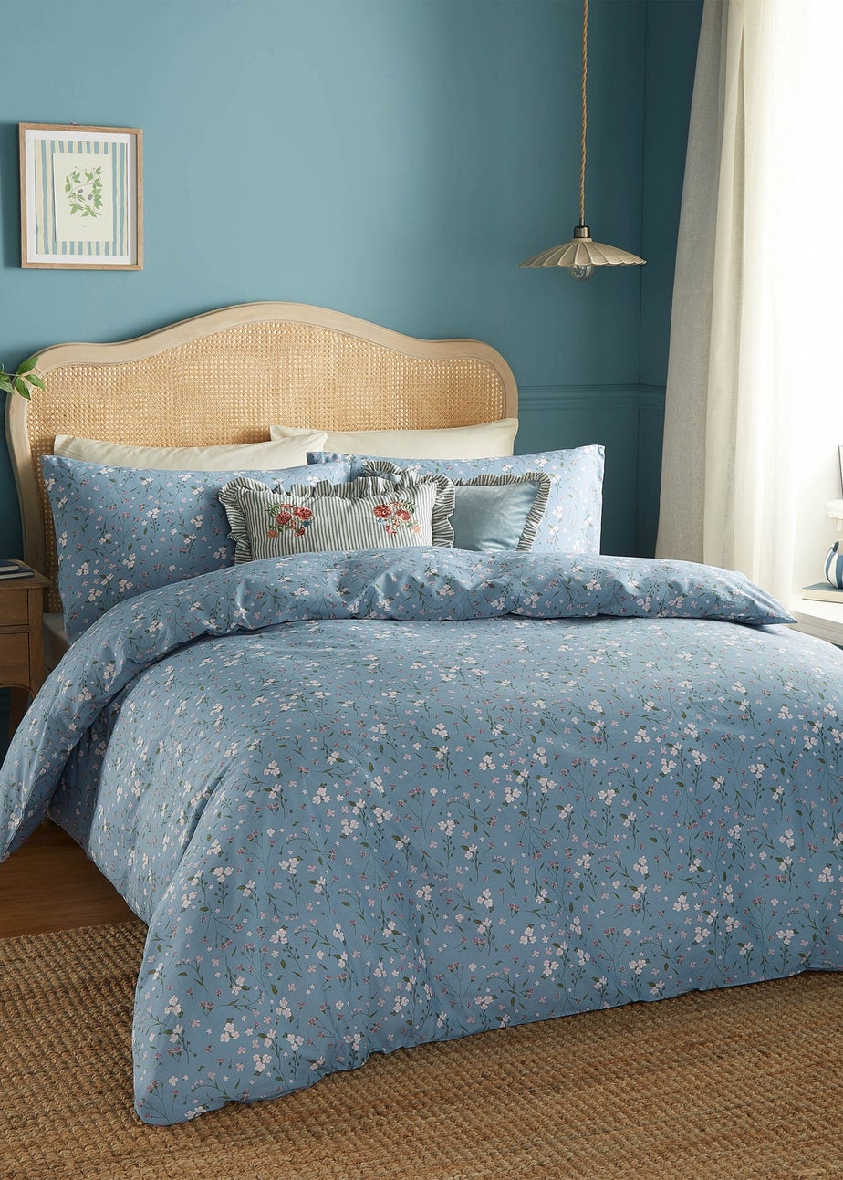 Wylder Bronte Printed Floral Duvet Cover Set Bluebell