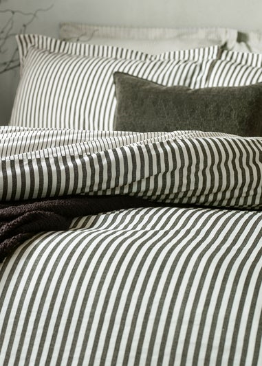 Yard Hebden Melange Stripe Cotton Duvet Cover Set