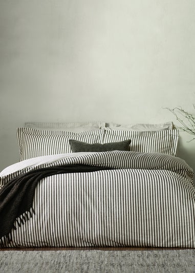 Yard Hebden Melange Stripe Cotton Duvet Cover Set