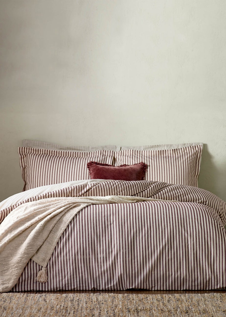 Yard Hebden Melange Stripe Cotton Duvet Cover Set